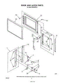 06 - Door And Latch parts for Whirlpool Microwave MW8400XS1 from AppliancePartsPros.com