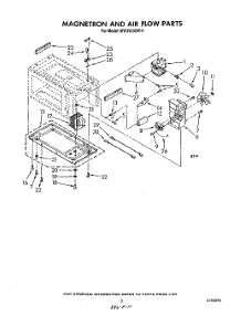 03 - Magnetron And Air Flow parts for Whirlpool Microwave MW3500XW0 from AppliancePartsPros.com