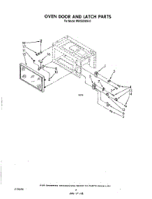 04 - Oven Door And Latch parts for Whirlpool Microwave MW3500XW0 from AppliancePartsPros.com