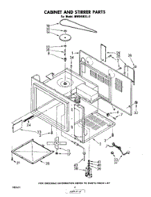 03 - Cabinet And Stirrer parts for Whirlpool Microwave MW8450XL0 from AppliancePartsPros.com