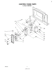 04 - Control Panel parts for Whirlpool Microwave RJM75001 from AppliancePartsPros.com