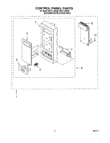 02 - Control Panel parts for Whirlpool Microwave MT5111XDQ0 from AppliancePartsPros.com
