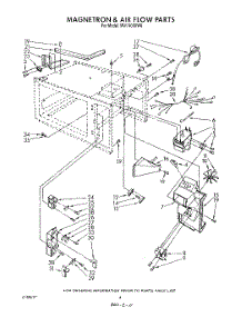 04 - Magnetron And Air Flow parts for Whirlpool Microwave MW7400XW0 from AppliancePartsPros.com