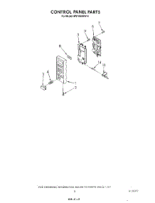 05 - Control Panel parts for Whirlpool Microwave MW1500XW0 from AppliancePartsPros.com