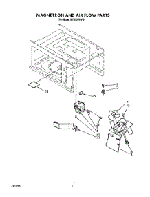 03 - Magnetron And Airflow parts for Whirlpool Microwave MT6900XW0 from AppliancePartsPros.com