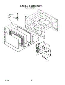 05 - Door And Latch parts for Whirlpool Microwave MT6900XW0 from AppliancePartsPros.com