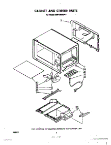 03 - Cabinet And Stirrer parts for Whirlpool Microwave MW1000XP0 from AppliancePartsPros.com