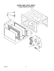 05 - Door And Latch parts for Whirlpool Microwave MT6900XW1 from AppliancePartsPros.com