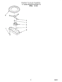 05 - Turn Table, Lit / Optional parts for Whirlpool Microwave MT9160XEB0 from AppliancePartsPros.com