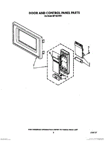 03 - Door And Control Panel parts for Whirlpool Microwave MT1851XW1 from AppliancePartsPros.com