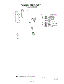 05 - Control Panel , Literature And Optional parts for Whirlpool Microwave MW3500XP2 from AppliancePartsPros.com