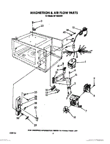 04 - Magnetron And Air Flow parts for Whirlpool Microwave MT1850XW1 from AppliancePartsPros.com