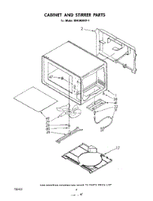 03 - Cabinet And Stirrer parts for Whirlpool Microwave MW3000XP1 from AppliancePartsPros.com