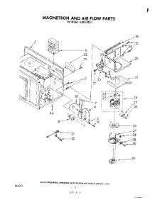 04 - Magnetron And Air Flow parts for Whirlpool Microwave RJM77001 from AppliancePartsPros.com