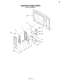 05 - Control Panel parts for Whirlpool Microwave RJM77001 from AppliancePartsPros.com