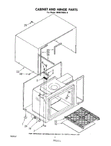 04 - Cabinet And Hinge parts for Whirlpool Microwave MW8700XL0 from AppliancePartsPros.com