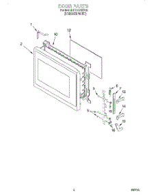 02 - Door parts for Whirlpool Microwave MT7076XDQ0 from AppliancePartsPros.com