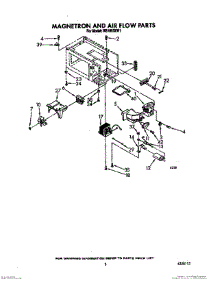 03 - Magnetron And Air Flow parts for Whirlpool Microwave MS1600XS1 from AppliancePartsPros.com