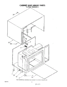 04 - Cabinet And Hinge parts for Whirlpool Microwave MW8300XL2 from AppliancePartsPros.com