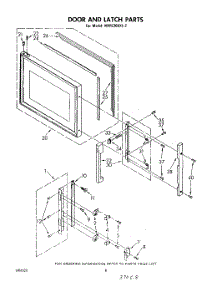 05 - Door And Latch parts for Whirlpool Microwave MW8300XL2 from AppliancePartsPros.com
