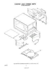 03 - Cabinet And Stirrer parts for Whirlpool Microwave MW3520XP2 from AppliancePartsPros.com