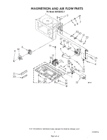 03 - Magnetron And Airflow parts for Whirlpool Microwave MW1000XS1 from AppliancePartsPros.com