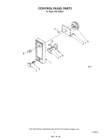 05 - Control Panel parts for Whirlpool Microwave MW1000XS1 from AppliancePartsPros.com