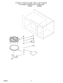 04 - Turn Table And Grille parts for Whirlpool Microwave MT3090XAB0 from AppliancePartsPros.com