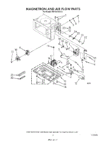 03 - Magnetron And Air Flow parts for Whirlpool Microwave MW1501XW0 from AppliancePartsPros.com
