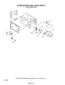 04 - Oven Door And Latch parts for Whirlpool Microwave MW1501XW0 from AppliancePartsPros.com
