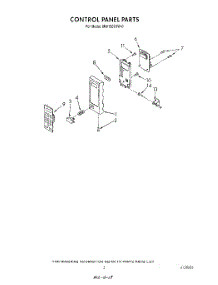 05 - Control Panel parts for Whirlpool Microwave MW1501XW0 from AppliancePartsPros.com