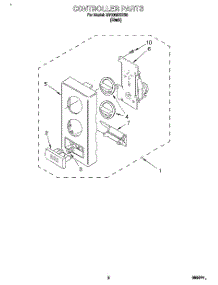02 - Controller parts for Whirlpool Microwave MT0061XBB0 from AppliancePartsPros.com
