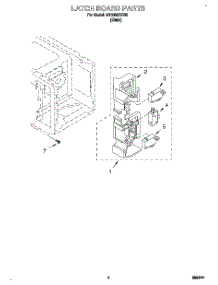 04 - Latch Board parts for Whirlpool Microwave MT0061XBB0 from AppliancePartsPros.com