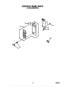 Control Panel parts for Whirlpool Microwave MS3080XY0 from AppliancePartsPros.com