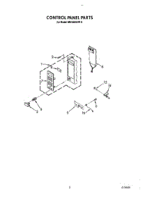 05 - Control Panel parts for Whirlpool Microwave MW3600XW0 from AppliancePartsPros.com