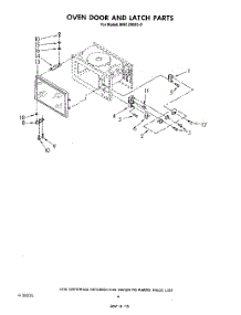 04 - Oven Door And Latch parts for Whirlpool Microwave MW1200XS0 from AppliancePartsPros.com