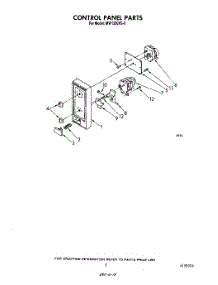 05 - Control Panel parts for Whirlpool Microwave MW1200XS0 from AppliancePartsPros.com
