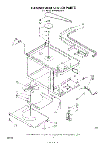 03 - Cabinet And Stirrer parts for Whirlpool Microwave MW8400XR0 from AppliancePartsPros.com