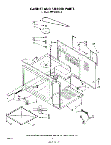03 - Cabinet And Stirrer parts for Whirlpool Microwave MW8200XL2 from AppliancePartsPros.com