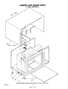 04 - Cabinet And Hinge parts for Whirlpool Microwave MW8200XL2 from AppliancePartsPros.com