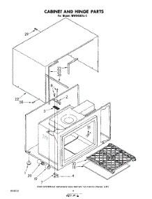 04 - Cabinet And Hinge parts for Whirlpool Microwave MW8450XL2 from AppliancePartsPros.com