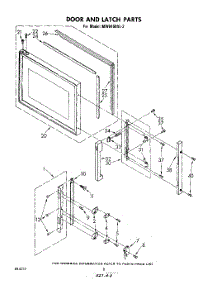 05 - Door And Latch parts for Whirlpool Microwave MW8450XL2 from AppliancePartsPros.com