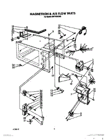 04 - Magnetron And Air Flow parts for Whirlpool Microwave MW7500XW0 from AppliancePartsPros.com