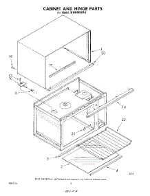 04 - Cabinet And Hinge parts for Whirlpool Microwave MW8400XR0 from AppliancePartsPros.com