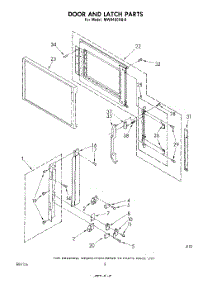 05 - Door And Latch parts for Whirlpool Microwave MW8400XR0 from AppliancePartsPros.com