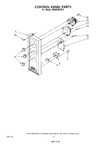 07 - Control Panel parts for Whirlpool Microwave MW8400XR0 from AppliancePartsPros.com