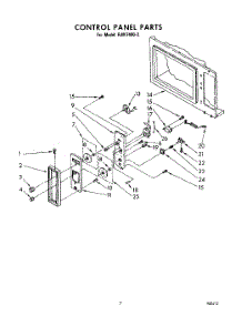 05 - Control Panel parts for Whirlpool Microwave RJM74000 from AppliancePartsPros.com