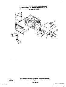 04 - Oven Door And Latch parts for Whirlpool Microwave MW1501XS1 from AppliancePartsPros.com