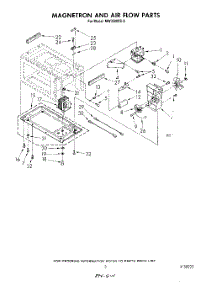 03 - Magnetron And Air Flow parts for Whirlpool Microwave MW3500XS0 from AppliancePartsPros.com