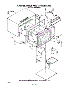 03 - Cabinet, Hinge And Stirrer parts for Whirlpool Microwave MW8200XL1 from AppliancePartsPros.com